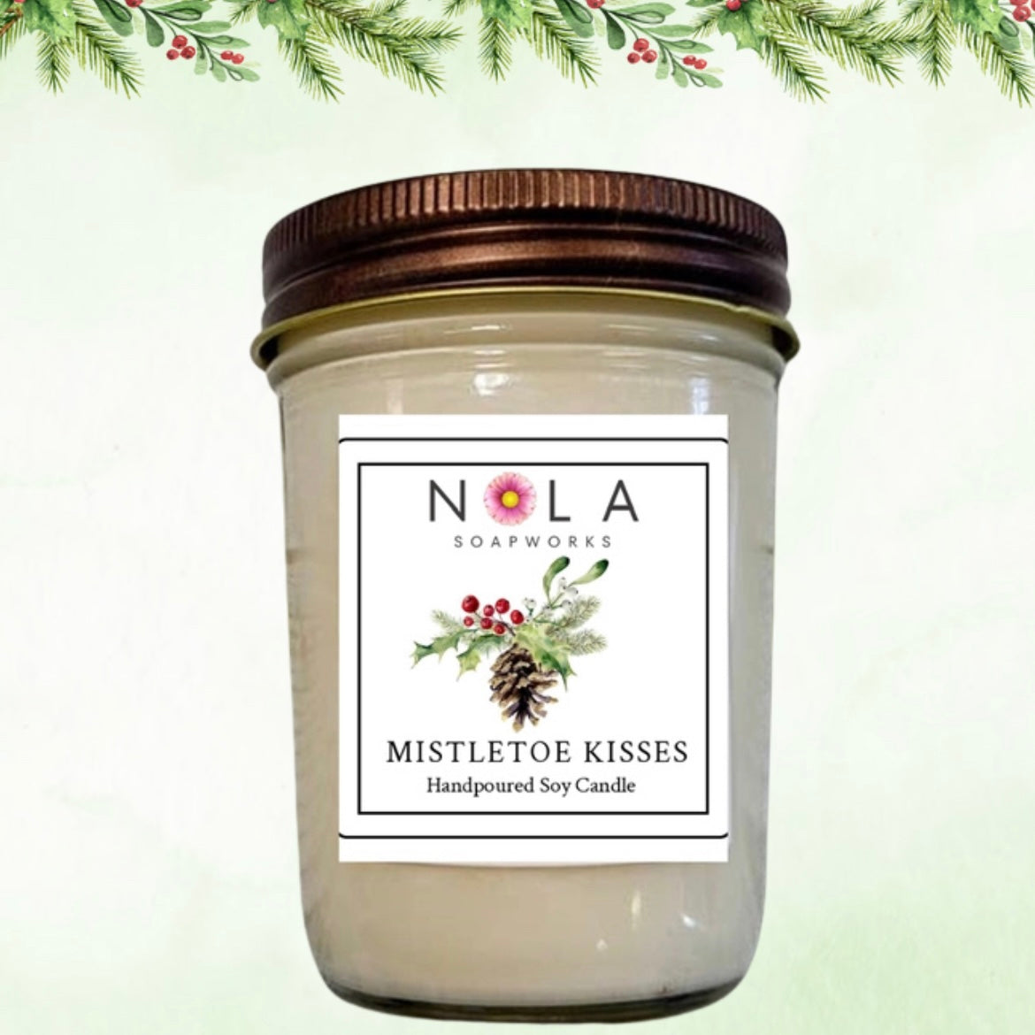 Steal a Kiss Under the Mistletoe Candle